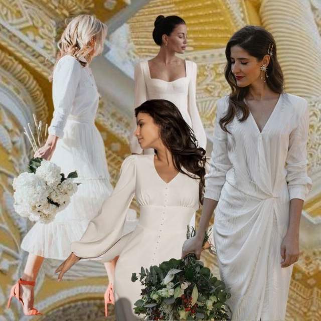 Las novias civiles se han enamorado: 12 vestidos blancos preciosos y muy elegantes que sientan bien a todas